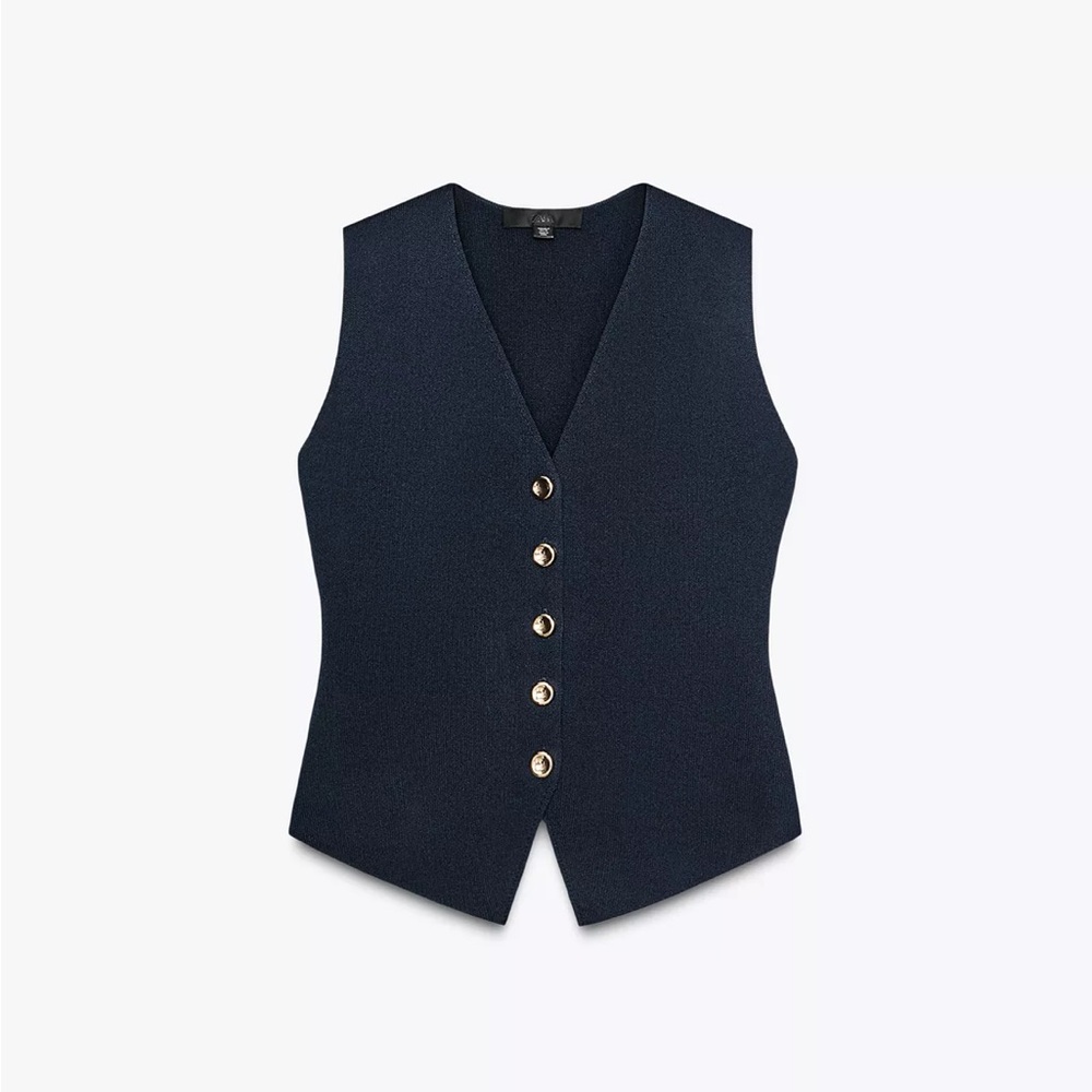 Zara Navy Blue Vest